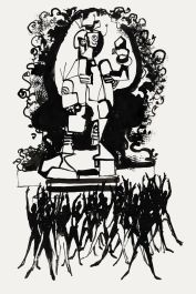 Charlotte Heister (1921-1998) - Mid 20th Century India Ink, Worship