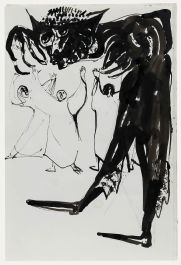 Charlotte Heister (1921-1998) - Mid 20th Century India Ink, Praise