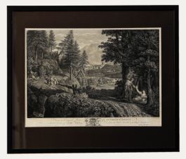 William Woollett after Annibale Carracci - 19th Century Engraving, Italian Town