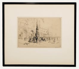 Sidney Tushingham (1884-1968) - Etching, Feeding The Birds, Venice