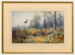 Henry John Sylvester Stannard RBA (1870-1951) - Watercolour, Flushing Pheasants