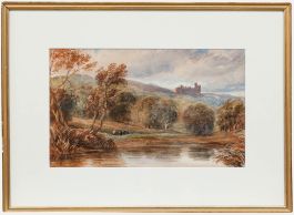 David Cox Jnr. ARWS (1809-1885) -Mid 19th Century Watercolour, A Distant Castle