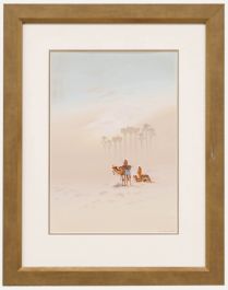 Wilson Furness  - 20th Century Watercolour, Camels and Ruins