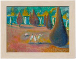 Mary Chugg (1935-2024) - Framed Contemporary Oil, At Chatsworth