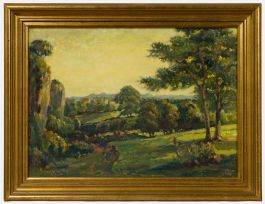 John Freeman (b.1942) - 1971 Oil, Sunlit Hills