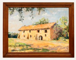 Heather Craigmile (b.1925)  - Framed 20th Century Oil, Tuscan Barn