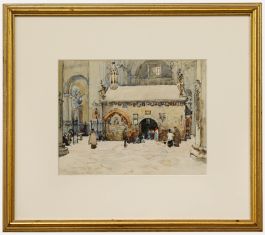 Robert Charles Goff (1837-1922) - Framed 1907 Watercolour, La Porziuncola