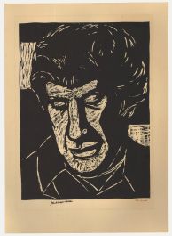 Peter Arnold (1922-2009) - 20th Century Linoprint, Portrait of Jonathan Miller