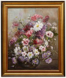 Mid 20th Century Oil - Wildflower Arrangement