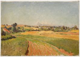 Bertrand Py (1895-1973) - Mid 20th Century Oil, Route dans la campagne