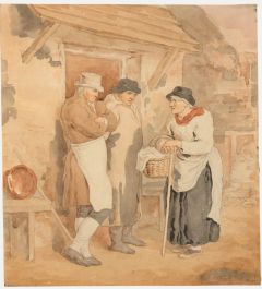 19th Century Watercolour - The Visitor