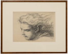 After Jan Schenk (1710-1767) - Framed 19th Century Etching, Study of Male Head