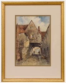 William James Boddy (1832-1911) - 1901 Watercolour, A Courtyard at Windsor