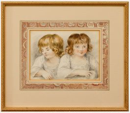 British School 19th Century Watercolour - The Twins