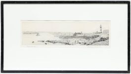 Rowland Langmaid RA (1897-1956) - Framed Etching, Plymouth Hoe