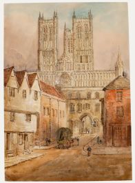 Edward Nevil - Early 20th Century Watercolour, Lincoln Cathedral