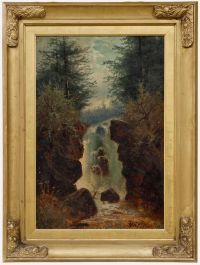 Cedric Gray - Framed Early 20th Century Oil, The Forest Falls
