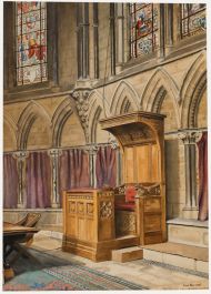 Fred Whiteman - Mid 20th Century Watercolour, The Bishop's Cathedra