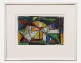August Ludwig Schmitt (1882-1936) - Pastel, Abstract Stained Glass I