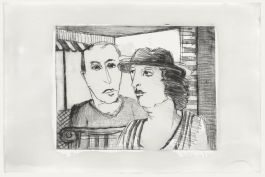 Marion Kallauka (b.1949) - 1983 Etching, Couple