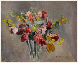 Cecile Hertz-Eyrolles (1875-1974) - Oil, The Pink & Yellow Bouquet