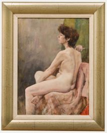 George Weissbort (1928-2013) - Framed 20th Century Oil, Nude in Profile
