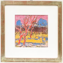 Fritz Brunner (1908-1996) - Framed 1981 Gouache, Summer Trees