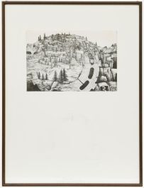 Claus D. Hentschel (1937-2012) - Framed Etching, Geometrische Landschaft 