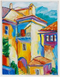 Erwin Steinhauser (1939-2023) - Contemporary Acrylic, Villa In The Mountains