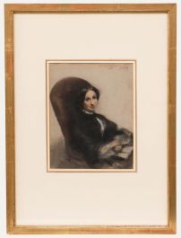Arthur Miles (fl.1851-1880) - Framed 1855 Pastel, Portrait of Georgy Chatfield