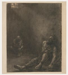 Early 20th Century Charcoal Drawing - The Imprisonment of Stepan Razin