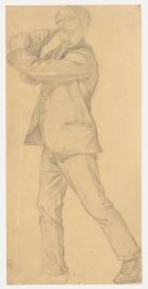 Edward Ridley (1883-1946) - Graphite Drawing, Poised to Strike 