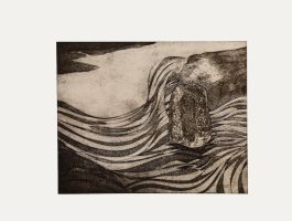 Terry Buchanan - 1997 Collagraph, The Rock