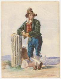 1857 Watercolour - Travelling To Rome