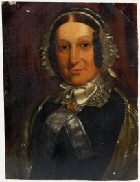 Mid 19th Century Oil - Portrait of a Victorian Lady