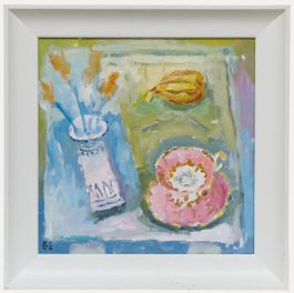 Graham Evernden (b.1947) - Framed Contemporary Oil, China Cup with Fig