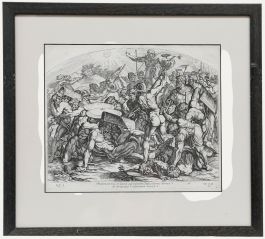 Nicolas Chaperon (1612-1656) After Raphael - Engraving, Joshua's Command