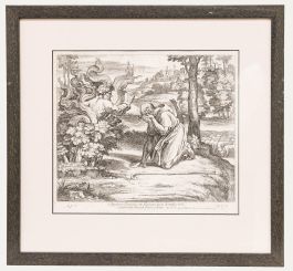 Nicolas Chaperon (1612-1656) After Raphael - Engraving, The Burning Bush
