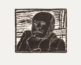 M. Karstens - 20th Century Woodcut, Portrait of Gottfried Benn