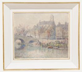 Maree Wylie After Phelan Gibb - Framed 20th Century Oil, Morning on the Seine
