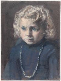 George Weissbort (1928-2013) - 20th Century Oil, Girl with the Beaded Necklace