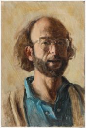 George Weissbort (1928-2013) - 20th Century Oil, Self Portrait in Teal