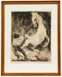 Kurt Meyer-Eberhardt (1895-1977) - Framed Etching, Taming the Stallion 