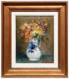 Renee Prinz (1883-1973) - Mid 20th Century Oil, Orange Flowers