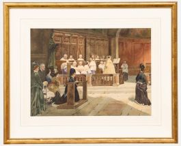 Hamilton Maxwell RSW (1830-1923) - Late 19th Century Watercolour, Sunday Prayers