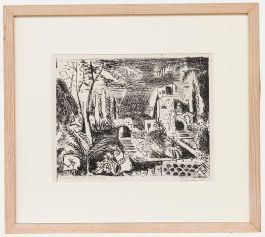 Paul Schmolling (1892-1965) - Framed Mid 20th Century Lithograph, Taormina