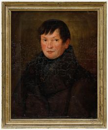 Framed Biedermeier School 19th Century Oil - A Gentleman