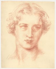 Francis Rudolph (1921-2005) - Mid 20th Century Sanguine, Head Study II