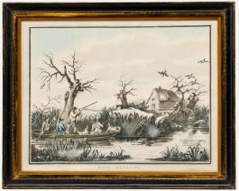 Thomas Rowlandson after George Morland - 19th Century Etching, Duck Shooting