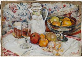 Andre-Leon Vivrel (1886-1976) - Mid 20th Century Oil, An Abundant Table